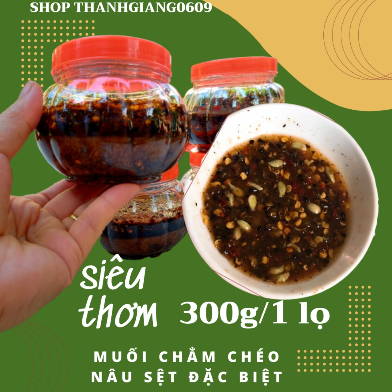 Muối Chẳm Chéo Nâu Sệt , vị cay se, ngọt thanh mặn nhẹ lọ 300g