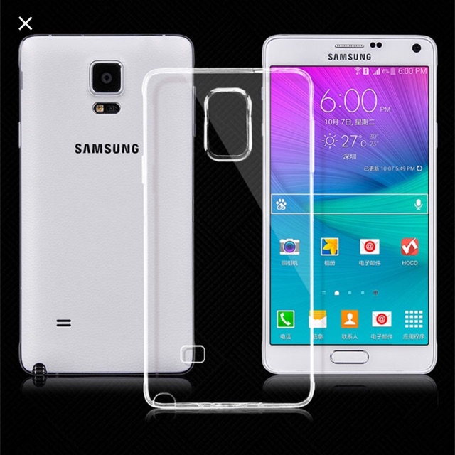 Ốp lưng dẻo trong cho Samsung Galaxy note4 (Loại đẹp, chống bẩn)