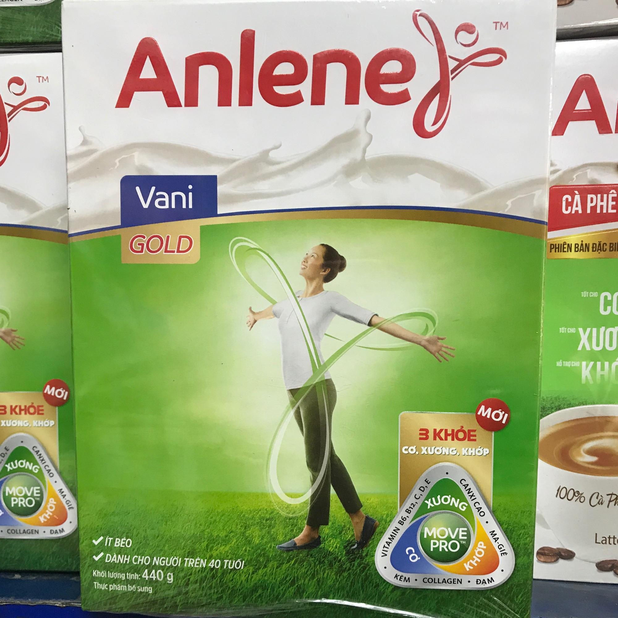 Sữa Anlene gold vị vani hộp giấy 440g( trên 40 tuổi)