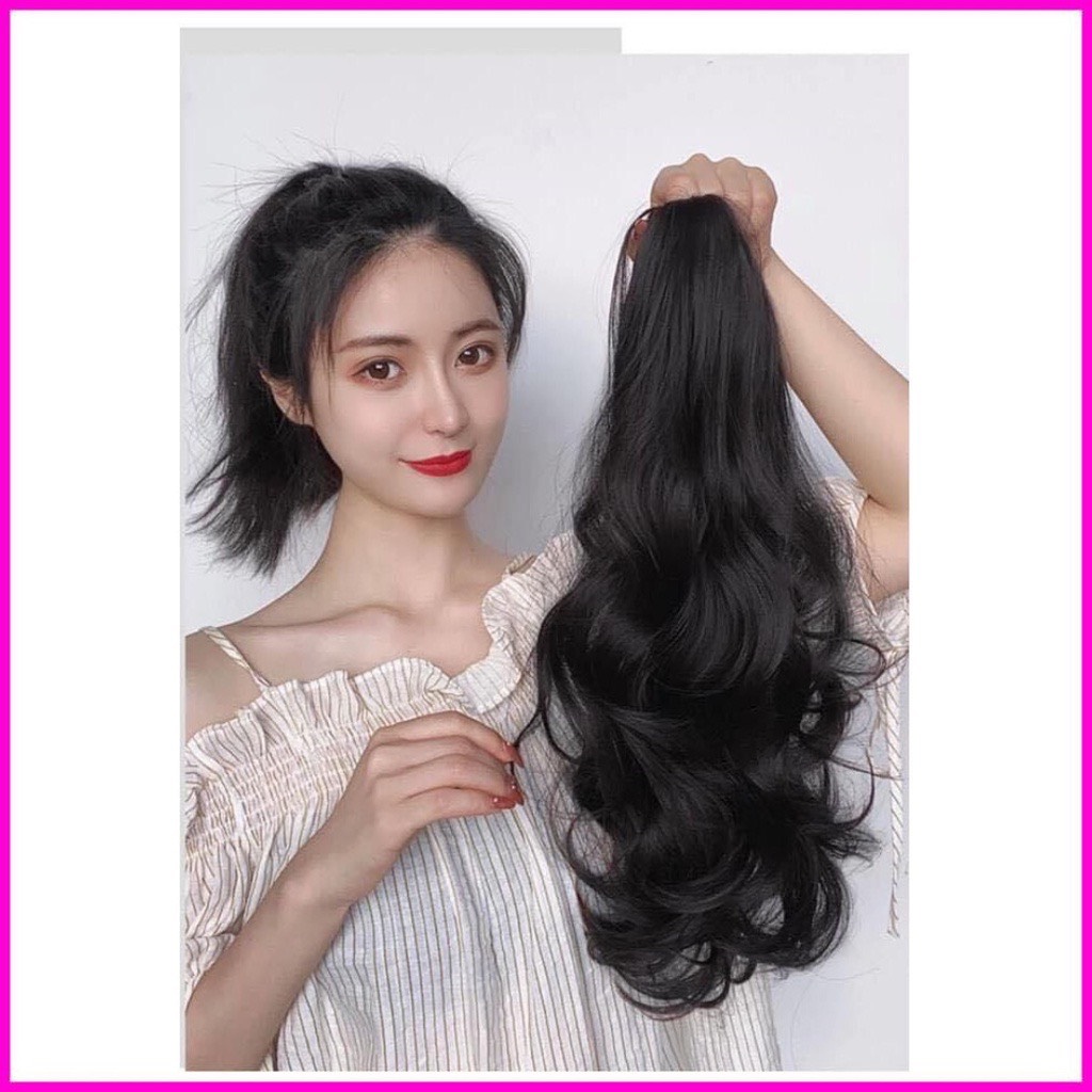 Tóc giả ngoặm xoăn 50cm n53