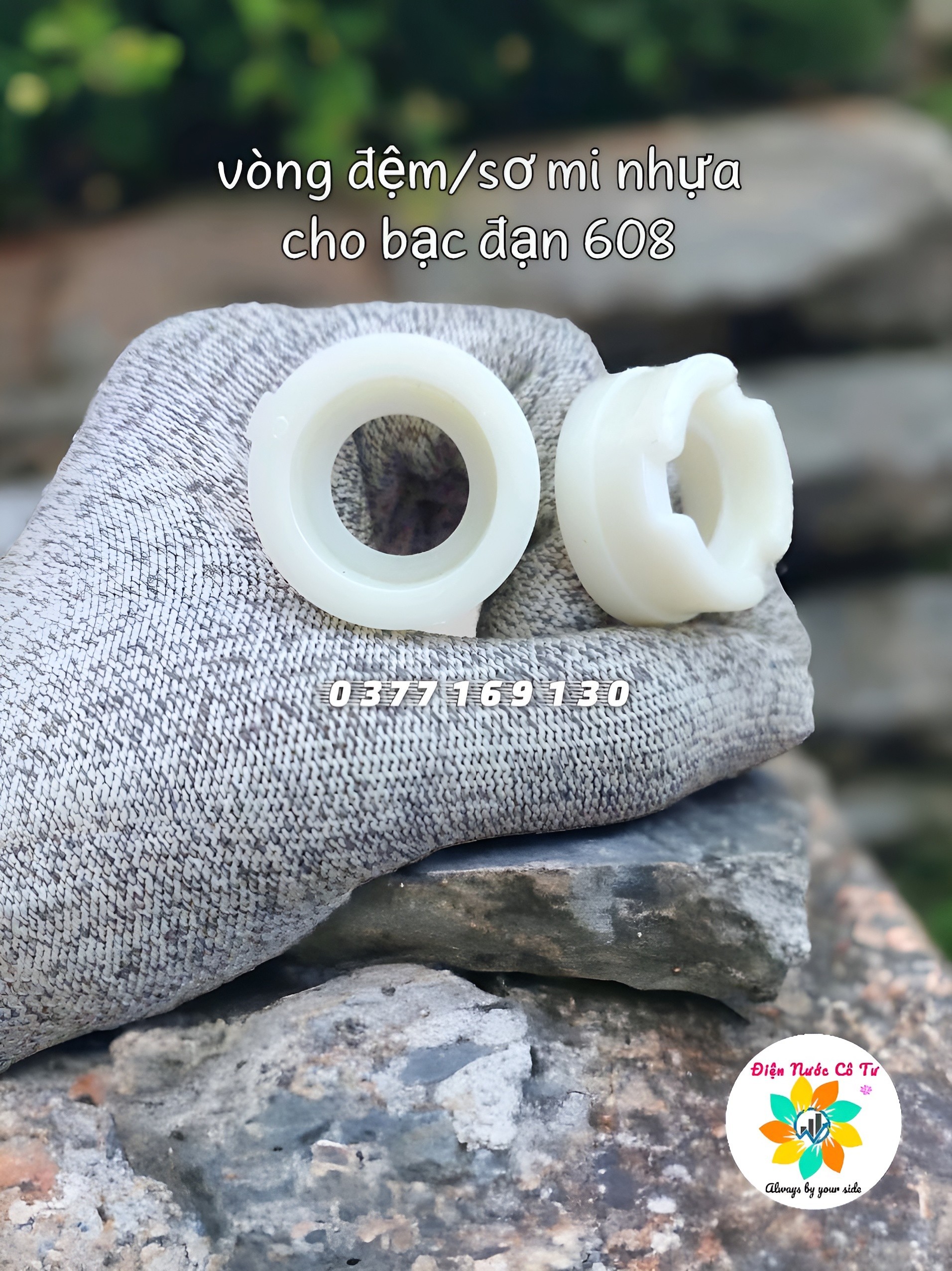 1 cái sơ mi nhựa - vòng đệm bạc đạn 608 cho quạt