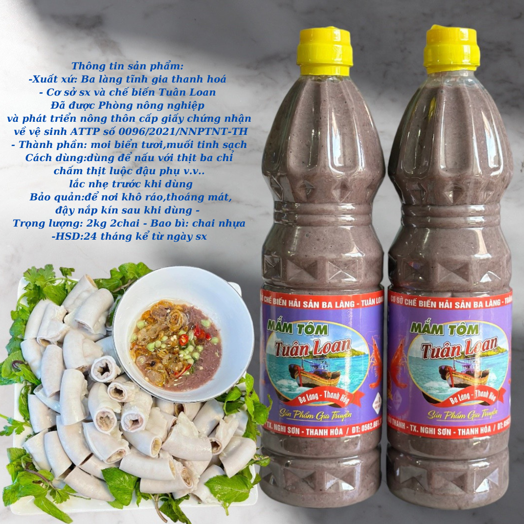 Mắm tôm ba làng thanh hóa 1kg chính hãng