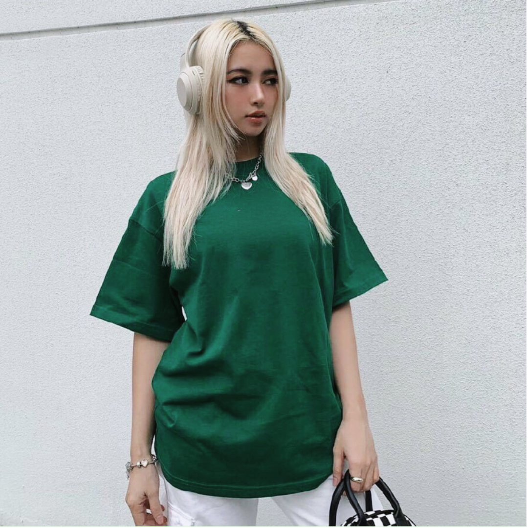 Áo Phông Cotton Basic Nam Nữ (< 65kg) Form Rộng Oversize Chất Vải Dày Mịn Thoáng Mát (TCL1)