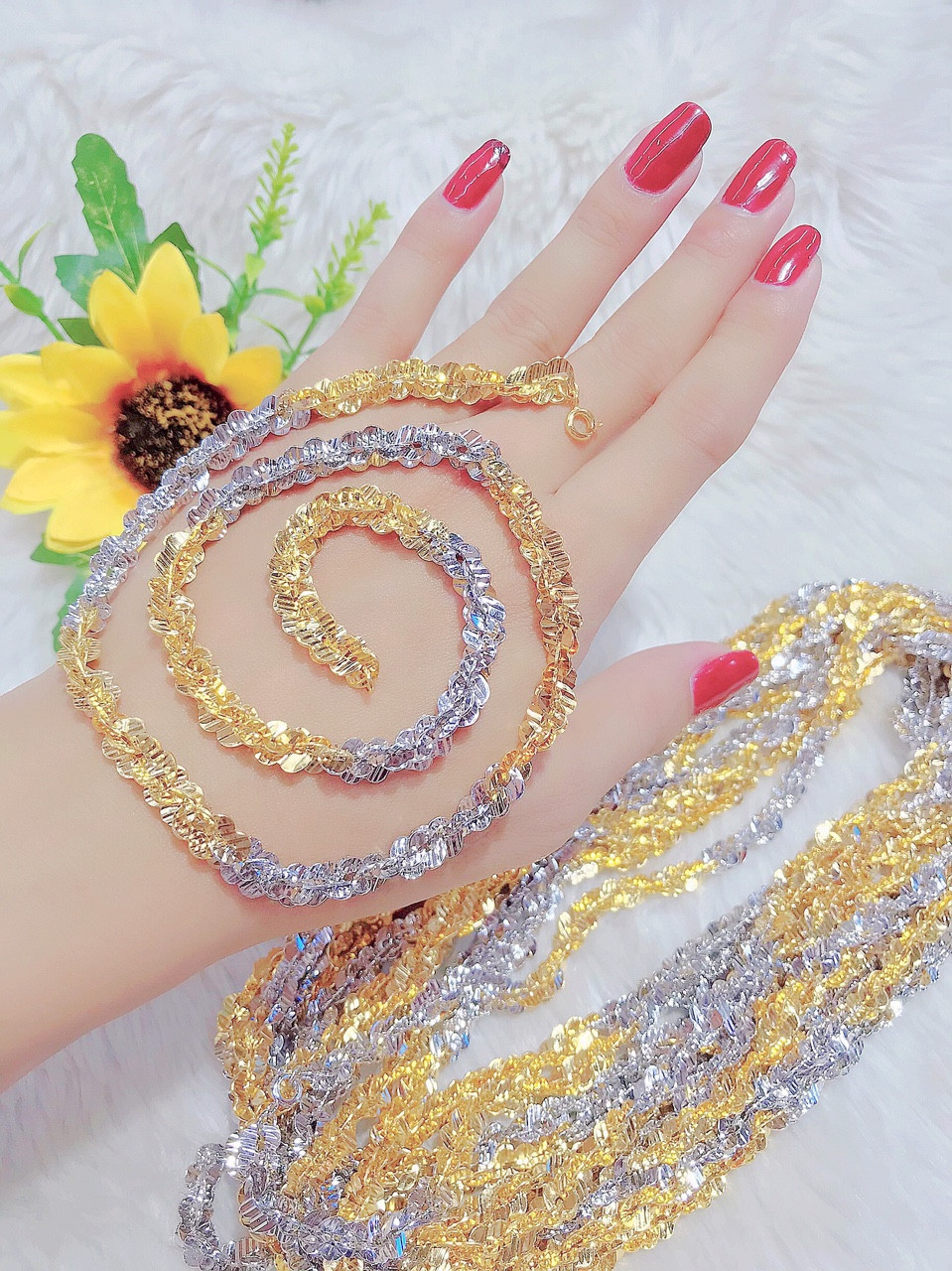 [ Hàng Mới Lạ  ] Dây Chuyền Nữ Đuôi Phùng Hai Màu Vàng và Bạc 1202106 - Bao đổi trả trong vòng 07 ngày - Hổ trợ khách tối đa - trang sức nữ, dây chuyền đẹp