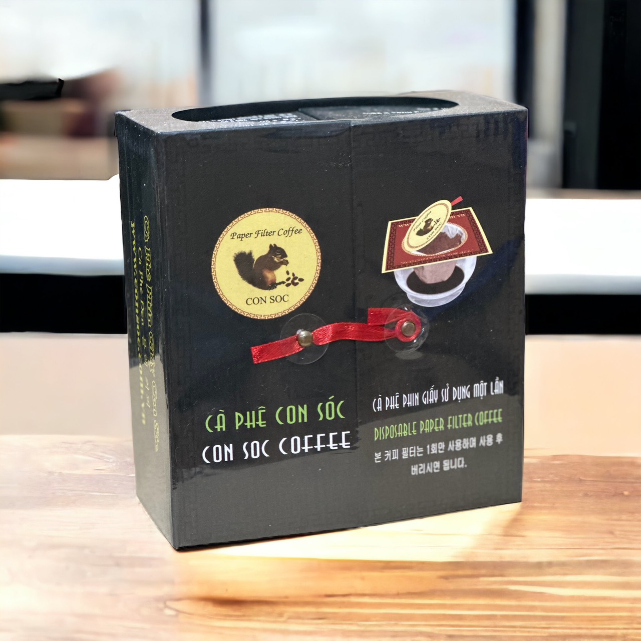 Cà phê CON SÓC Phin lọc giấy ĐÔI ĐEN( Hộp 20 gói)