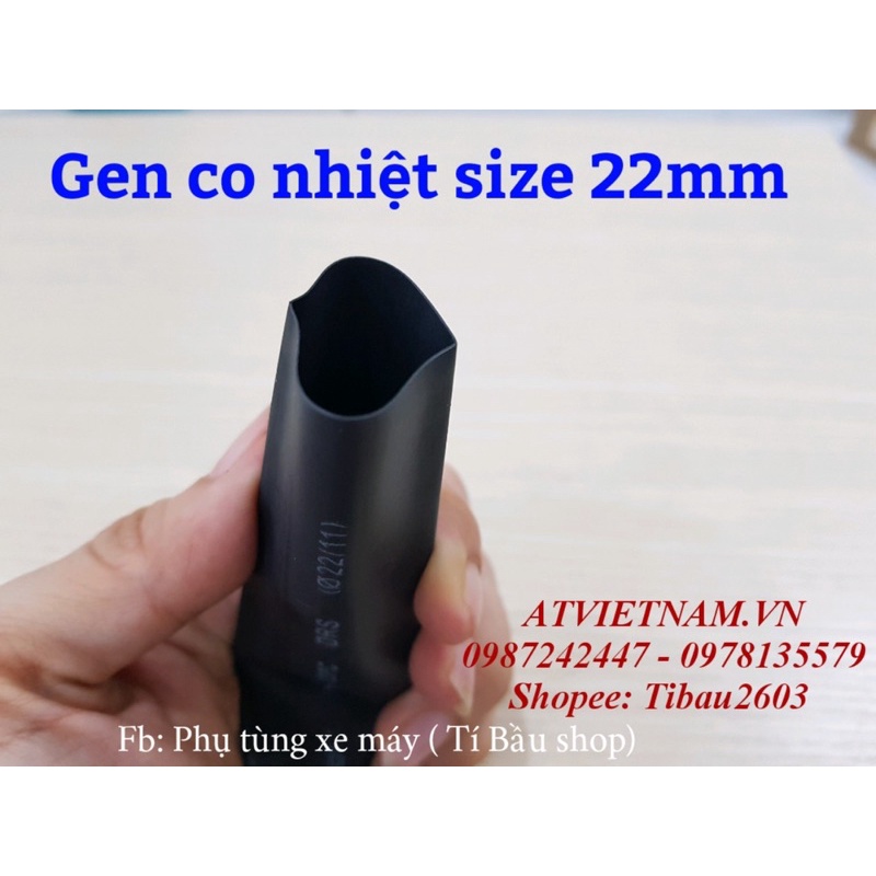 GEN CO NHIỆT size 22mm - GEN ĐỐT bọc 1 relay (1 mét)