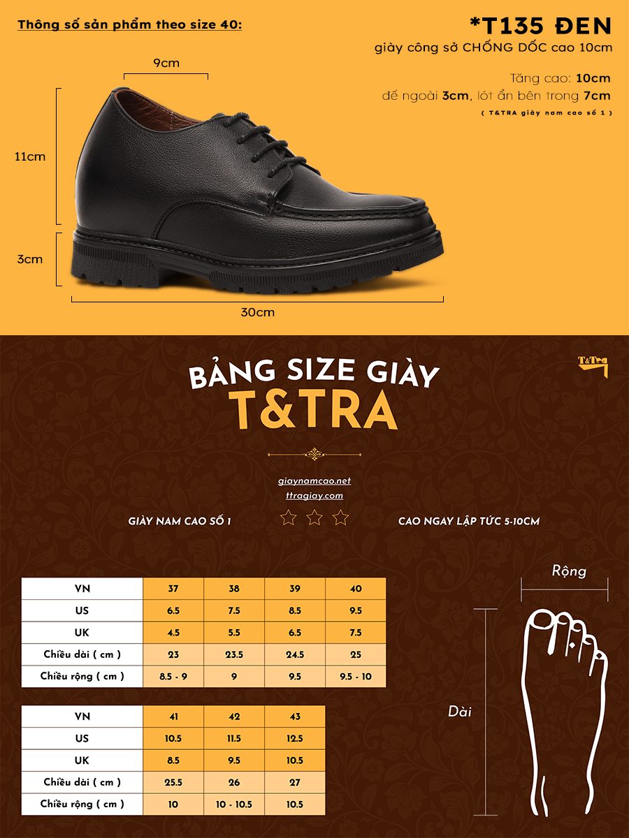 [10cm]-padded shoes men's T&TRA T135Đ