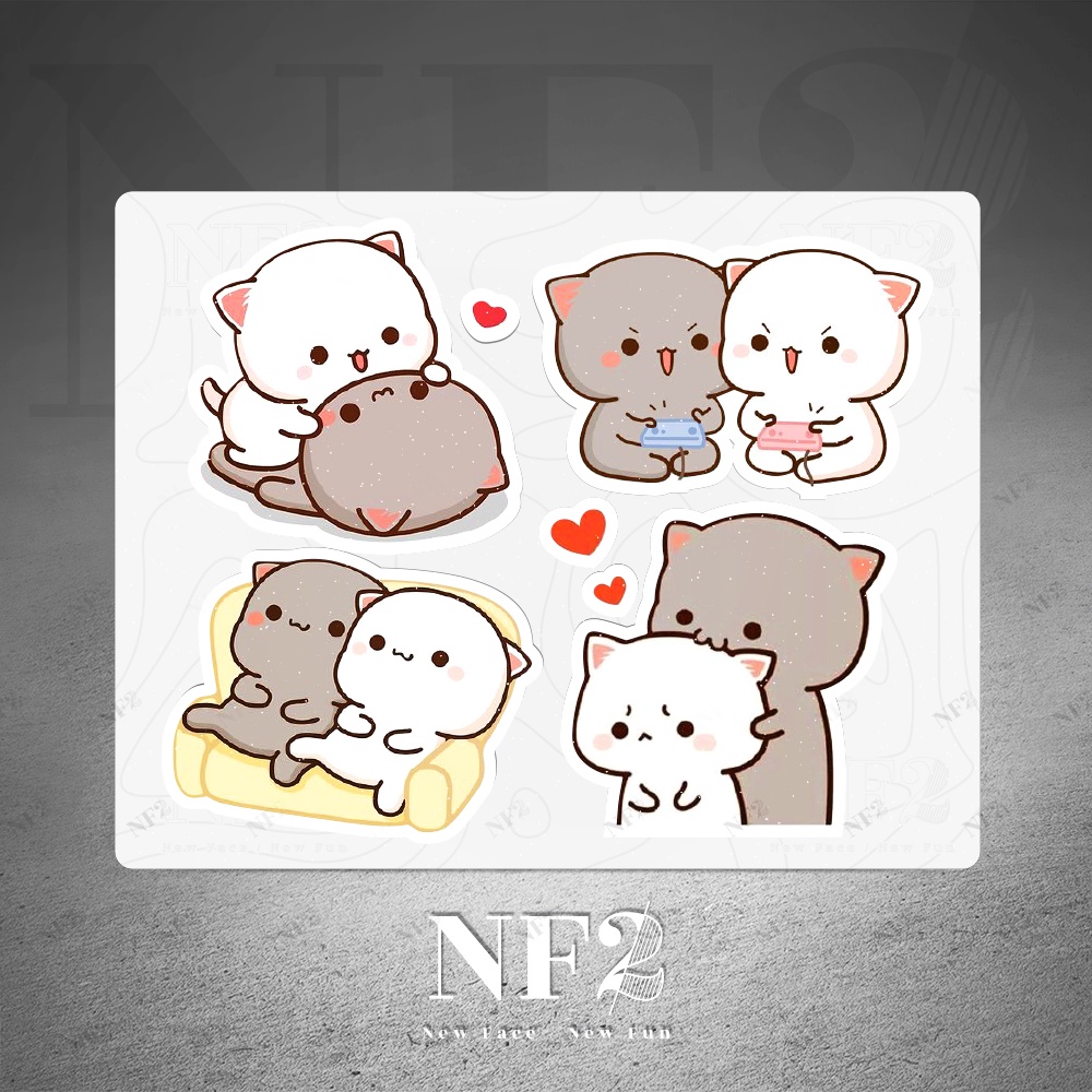 CUTE CAT - Decal Sticker Miếng Dán Trang Trí NF2