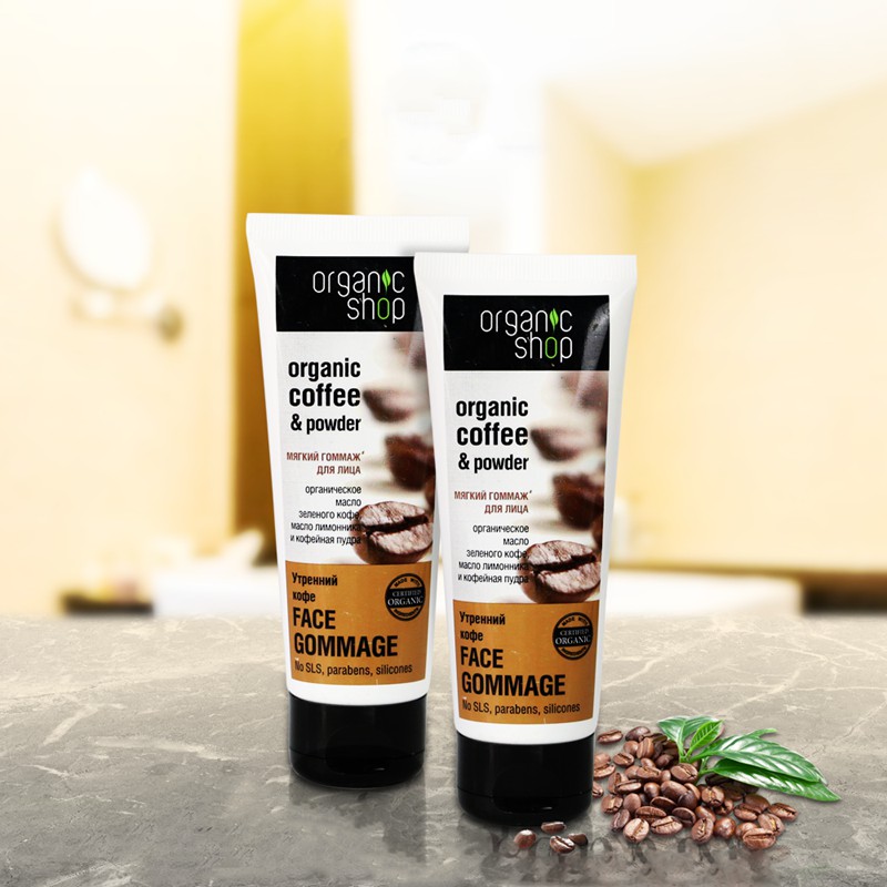 Tẩy da chết mặt organic coffee