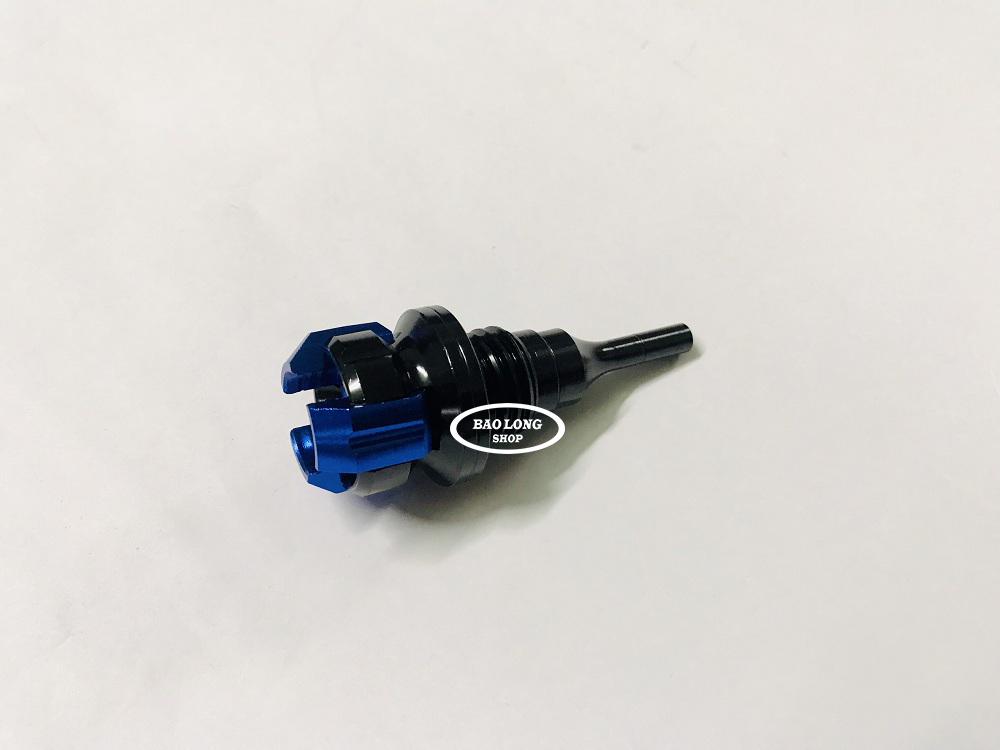 Ty thăm Nhớt 3 Cạnh mini gắn Xe Máy (màu Xanh)