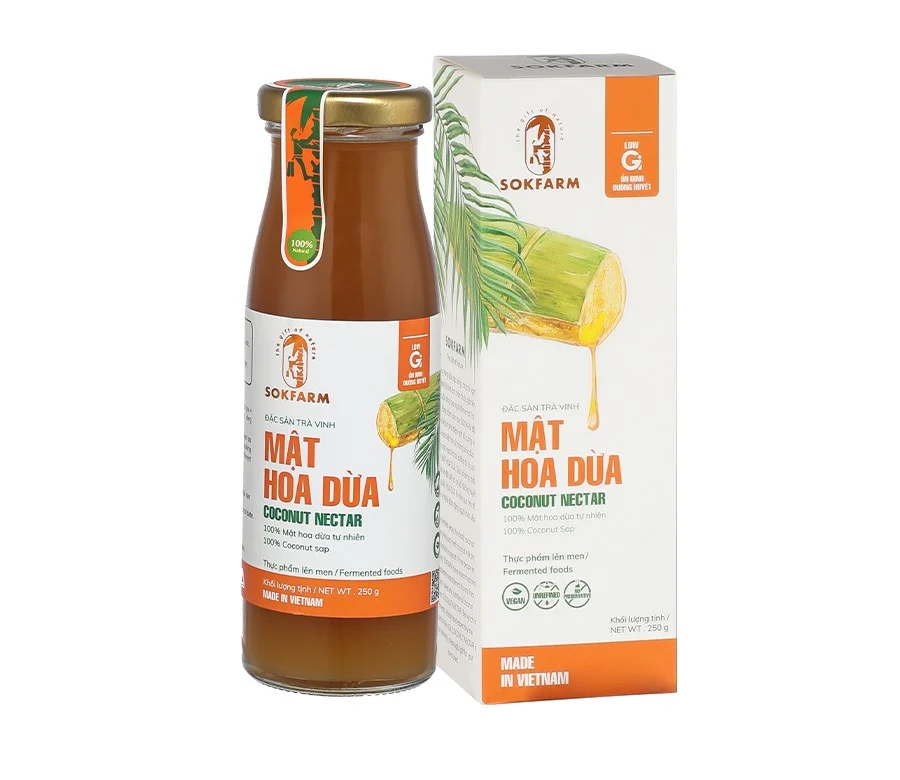 [Hoàn Tiền 10%] Mật Hoa Dừa Cô Đặc Sokfarm 250G - Leaf Organic HCM