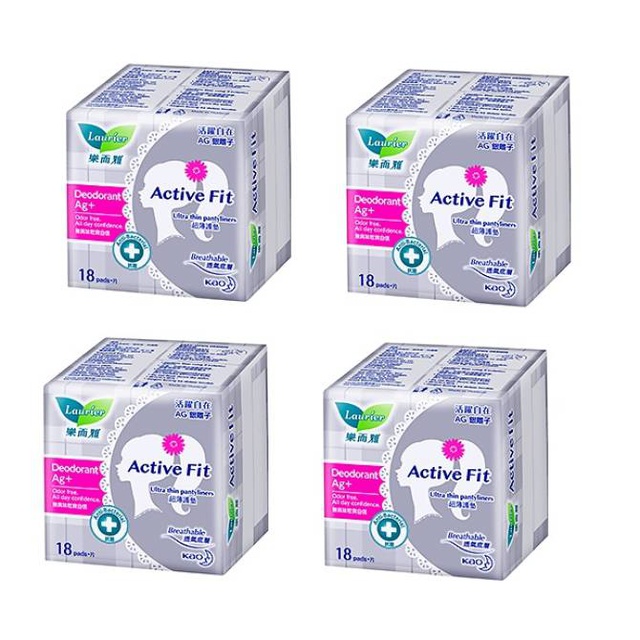 Băng Vệ Sinh Phân Tử Bạc 2 Tác Động Active Fit Laurier 18 Miếng