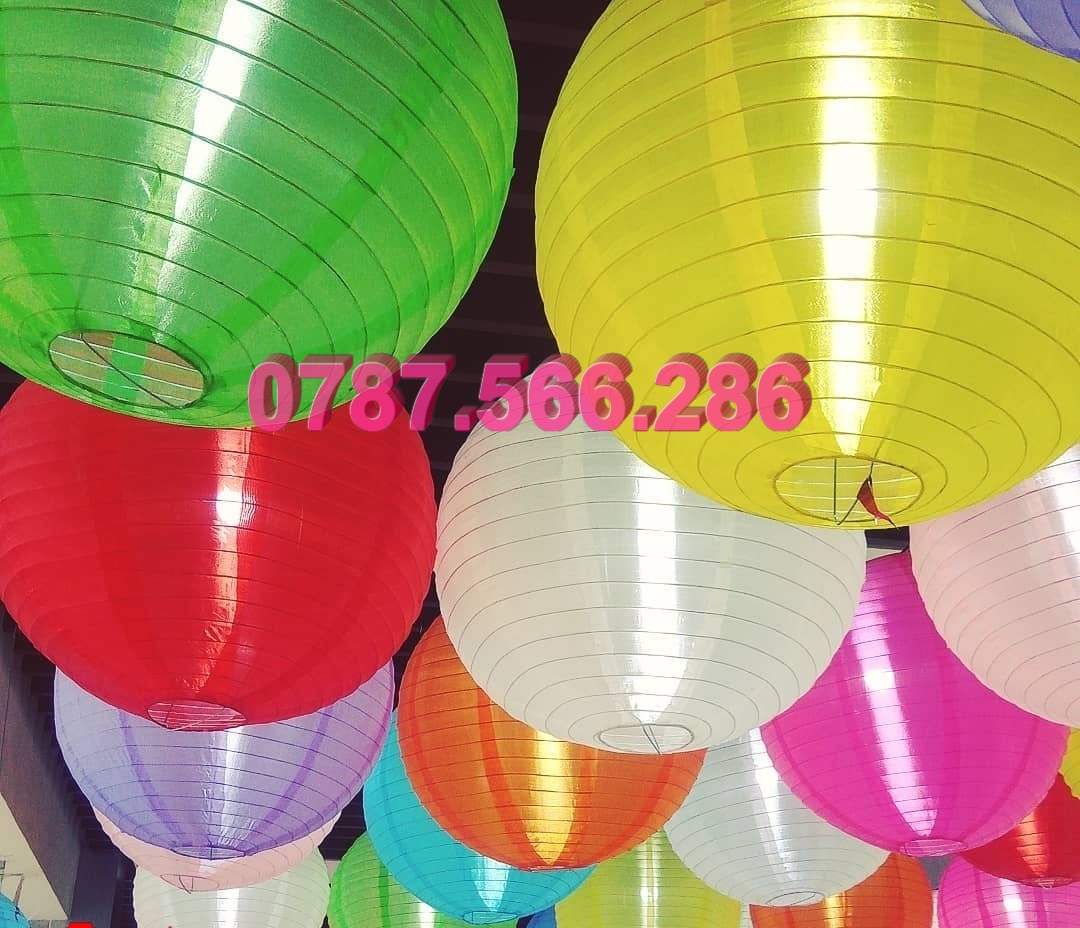 đèn lồng Vải Lụa Chịu Nước size 35cm/30cm/25cm/20cm