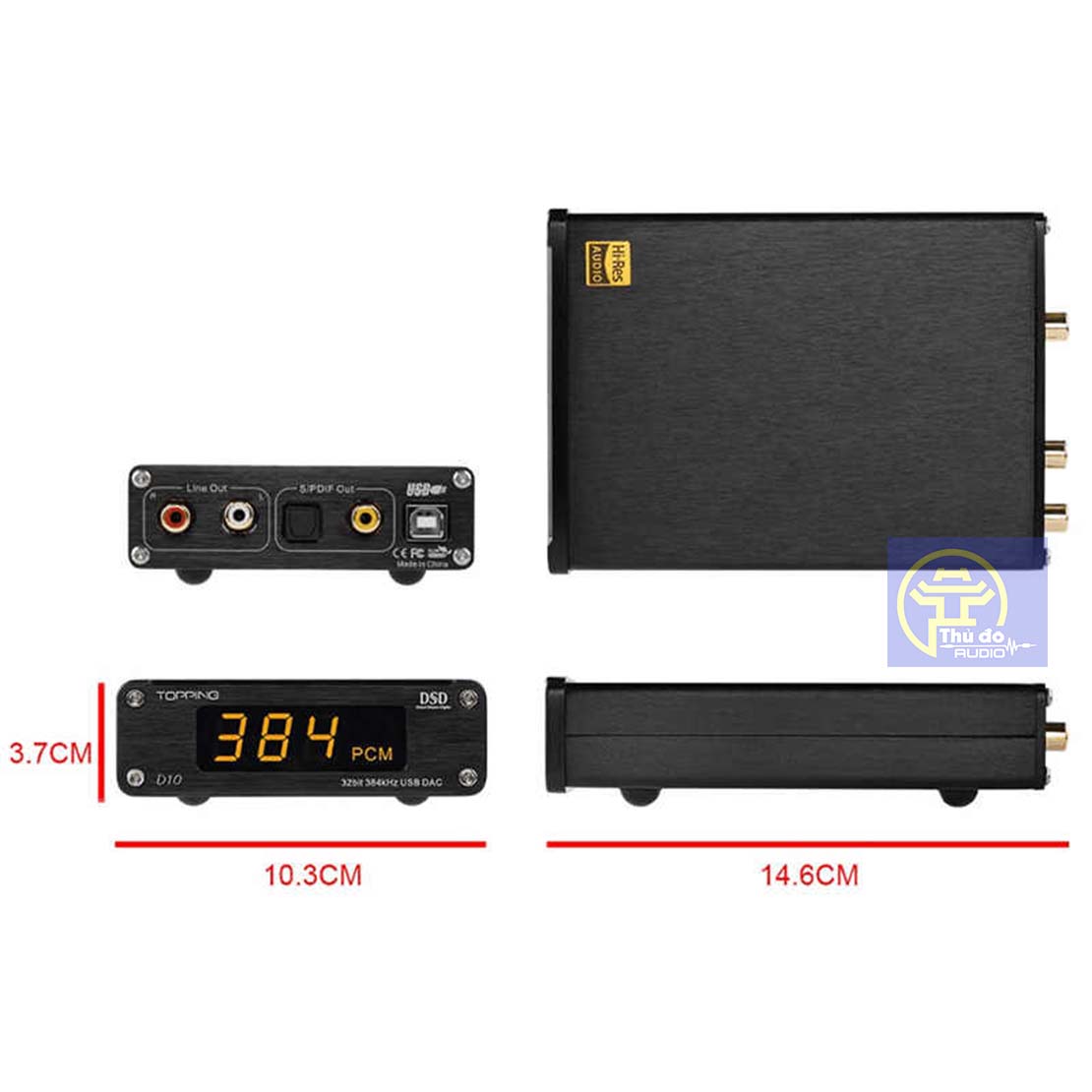 Dac giải mã Topping D10 usb 32Bit/384kHz DSD256