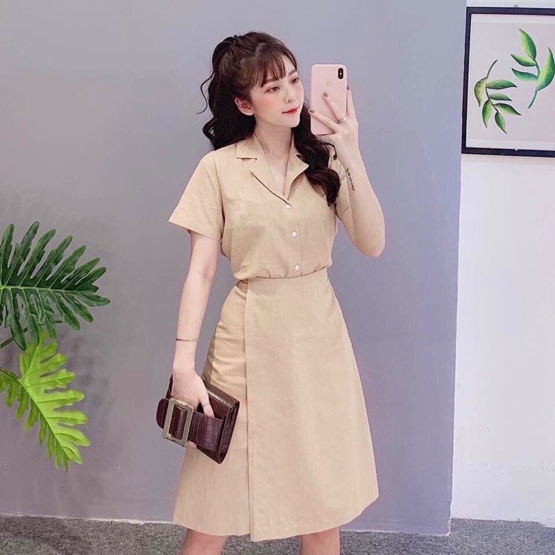 ĐẦM SƠ MI ĐẮP TÀ (Có ảnh thật) MS48