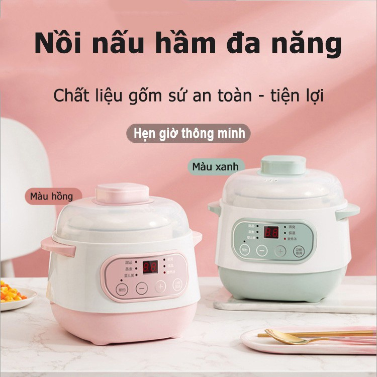 Nồi hầm cháo chậm cách thuỷ 1L cao cấp bản tiếng anh