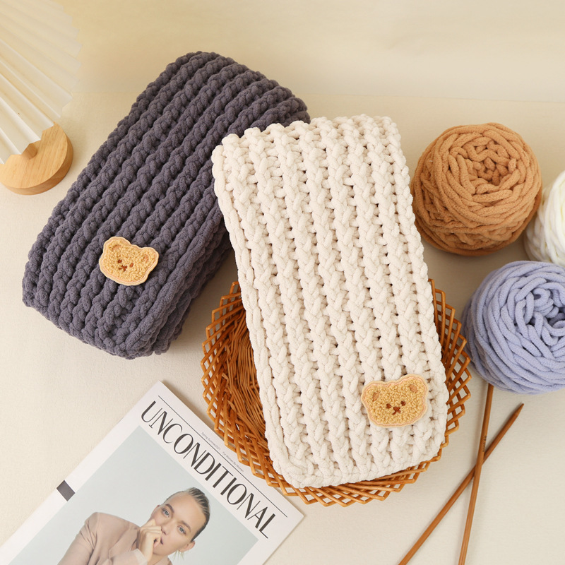 {DIY}Set nguyên liệu đan khăn nhung mềm mại [có video hướng dẫn]