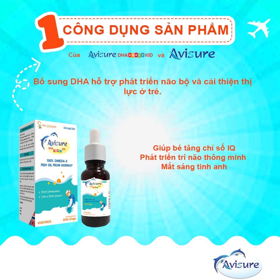 Avisure DHA smart kid cho bé dạng nhỏ giọt 20ml