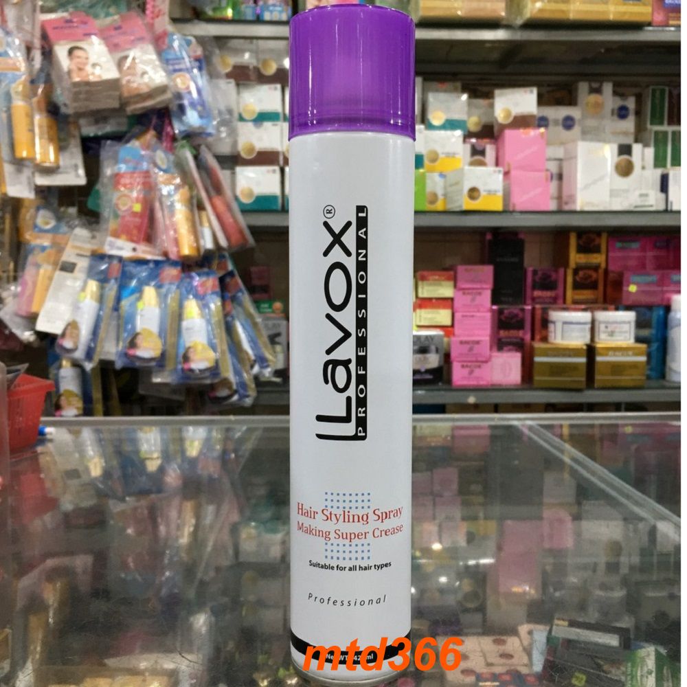 Keo Xịt Tóc Giữ Nếp Mềm (Tím) Lavox 420ml .