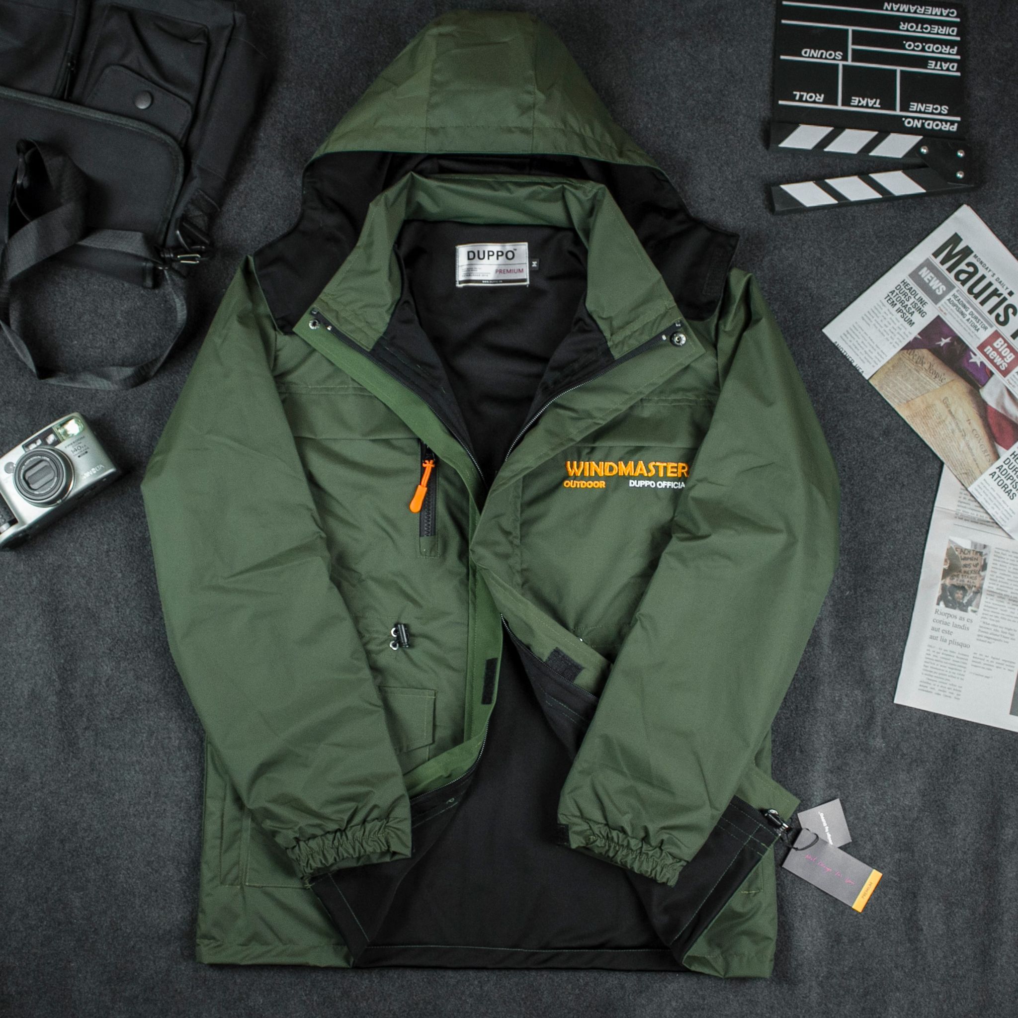 [HCM]Áo khoác dù WindMaster Jacket (Plus+) Logo thêu - Duppo