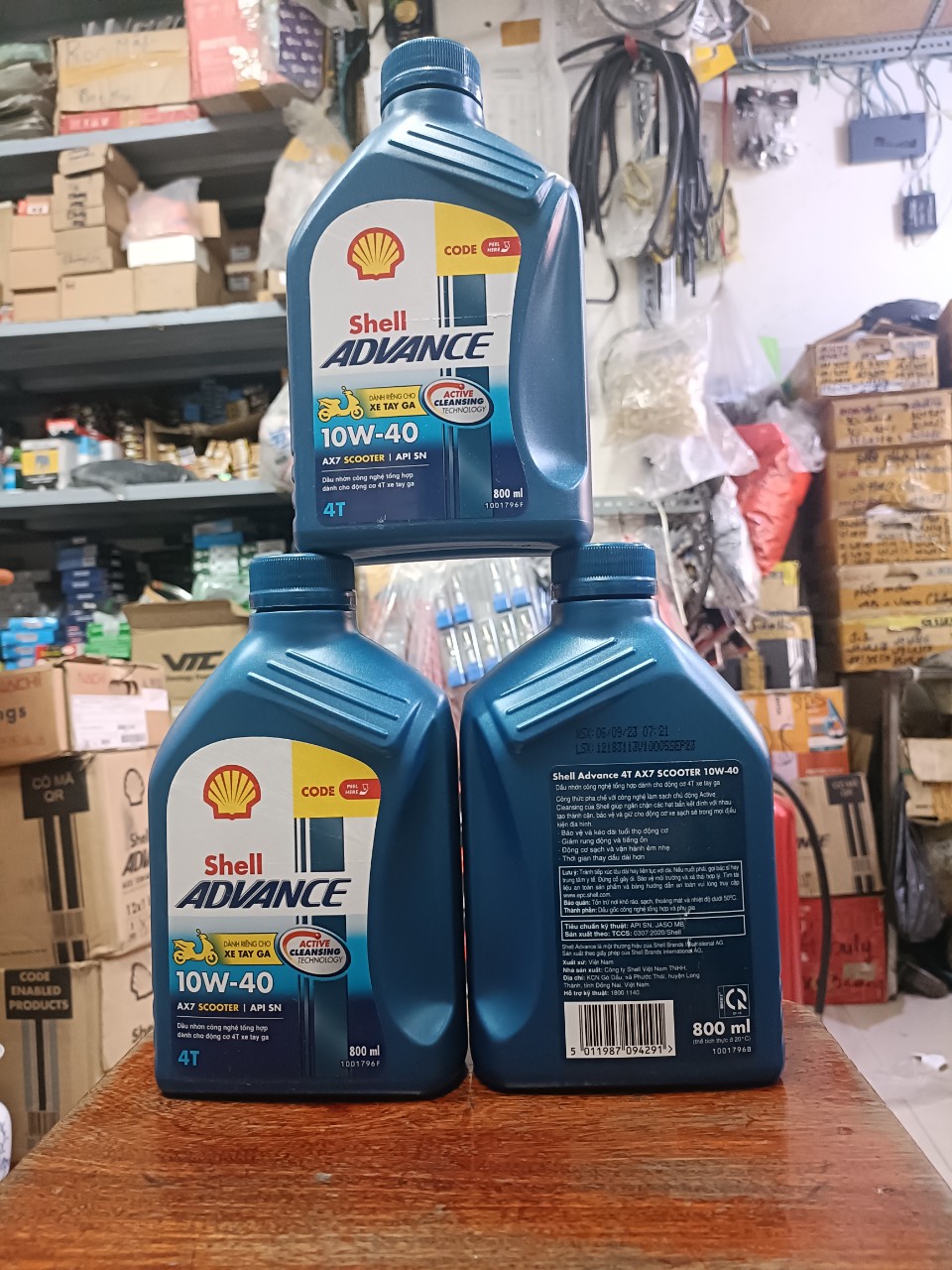 nhớt shell tay ga ADVANCE AX7 10W-40 SCOOTER API SN
