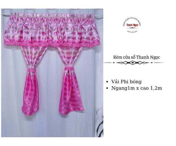 Rèm cửa Sổ Vải Phi Bóng Màu Xanh Dương