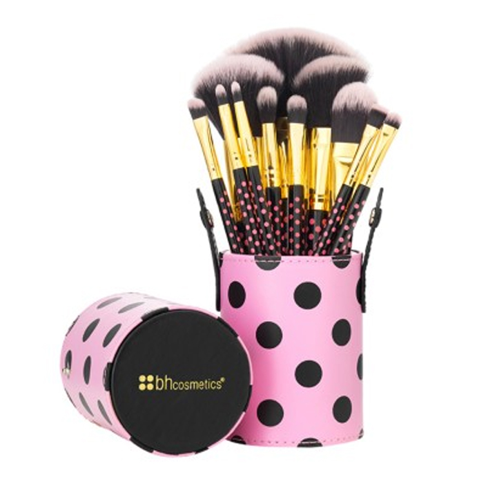 Bh cosmetics 11 pcs pink a dot brush set