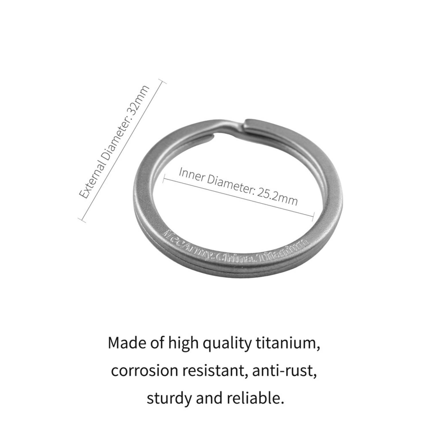 Bộ 4 ring móc khóa titanium MecArmy CH4