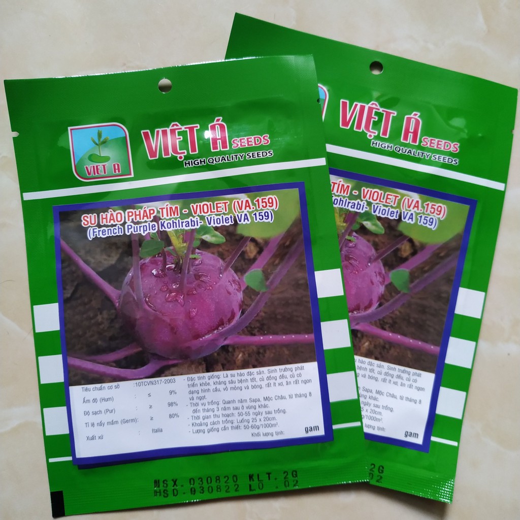 Hạt giống Su Hào Pháp Tím 300 hạt