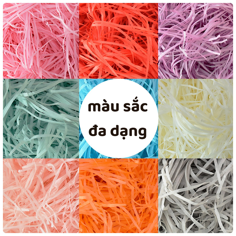 100gr Giấy Rơm Trang Trí Giỏ Quà, Hộp Quà