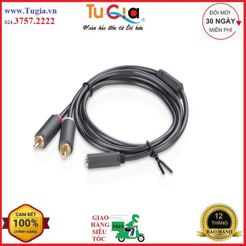 Cáp AV Ugreen AV111 10549 (3m) - Đen - Hàng Chính Hãng