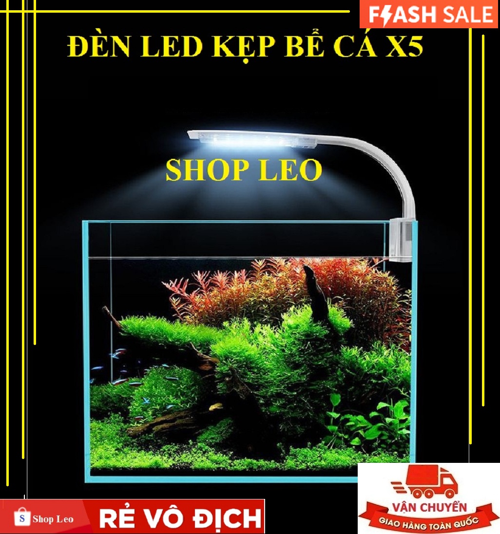 [Hoàn Tiền 10%]ĐÈN LED KẸP BỂ CÁ X5 - ĐÈN LED KẸP- ĐÈN HỒ THỦY SINH - HỒ CÁ CẢNH