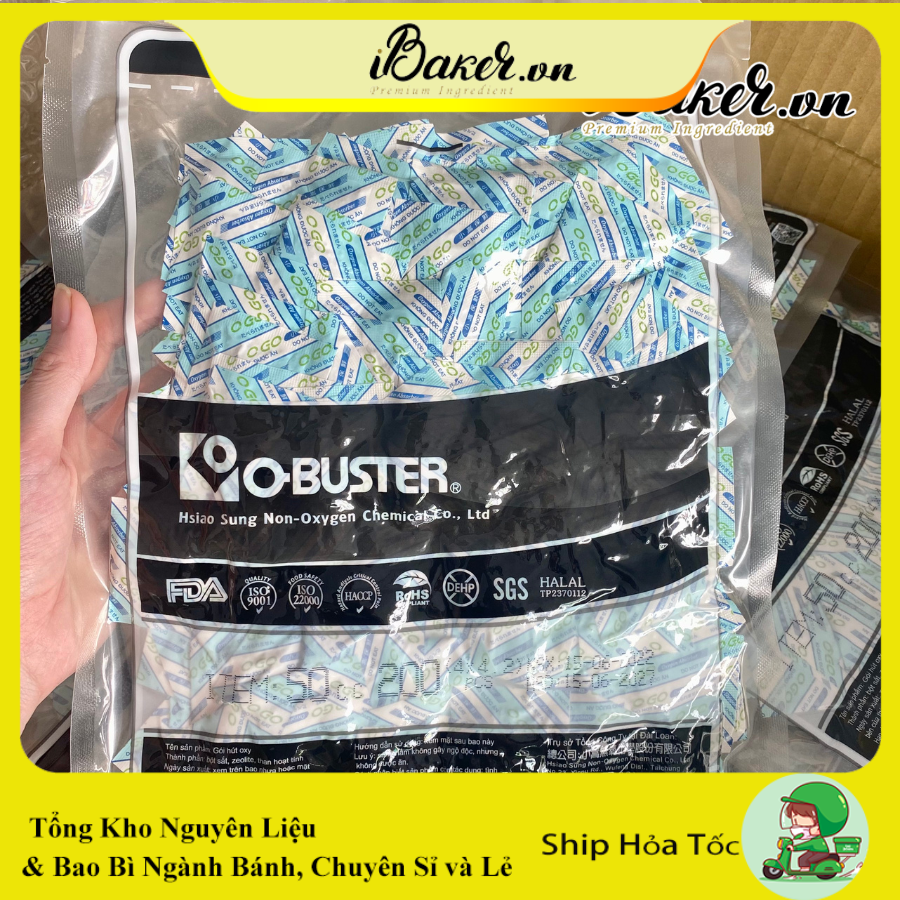 Túi hút ẩm O-Buster cao cấp 50cc - 200 cái