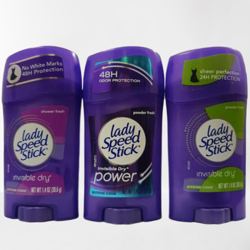 [USA] Lăn sáp khử mùi nữ Lady Speed Stick 39.6g Invisible Dry Powder Fresh, Wild Freesia, Spring Blossom (giao mùi ngẫu nhiên) - Mỹ cao cấp