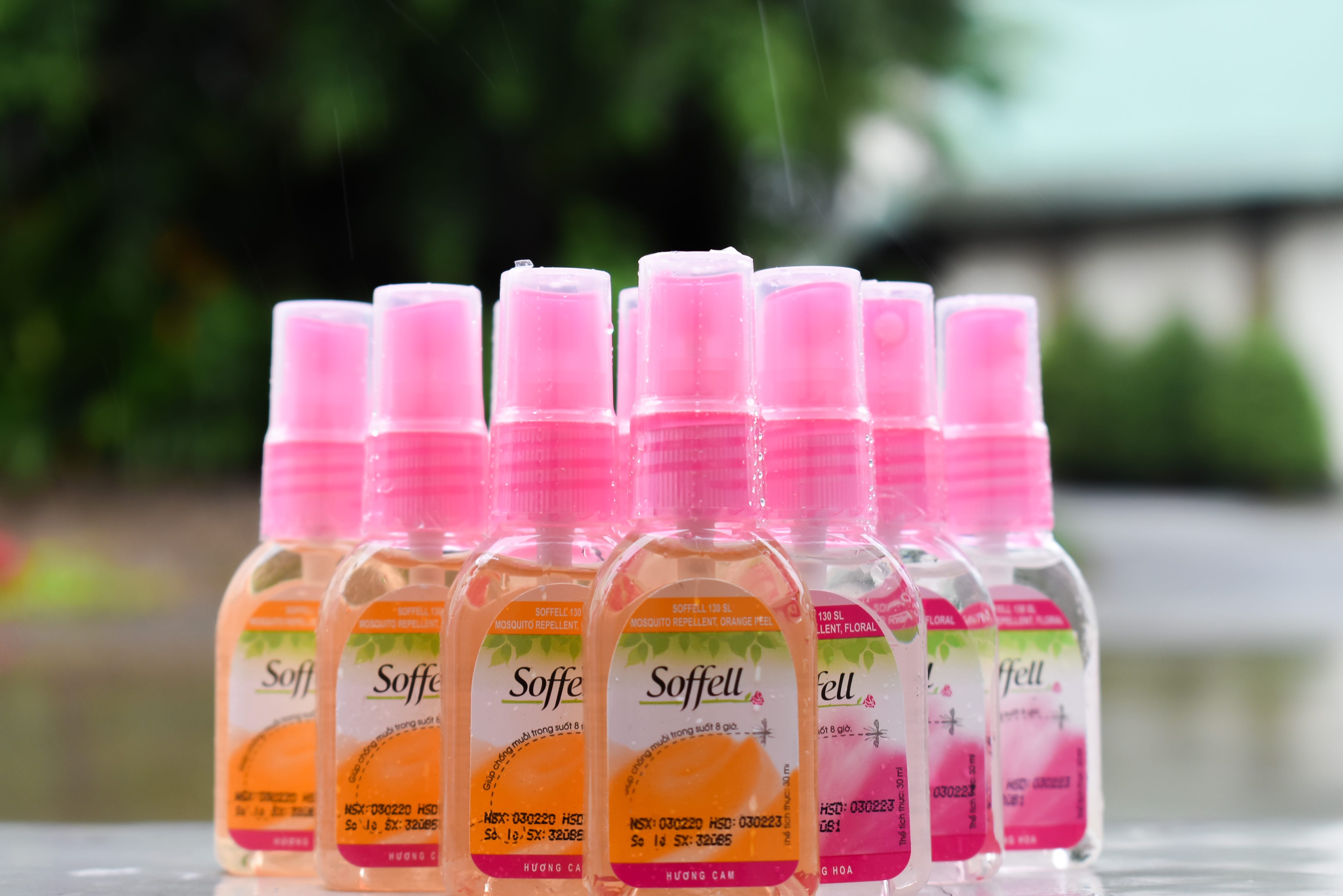 COMBO 4 CHAI PHUN XỊT MUỖI SOFFELL 30ML, HƯƠNG CAM