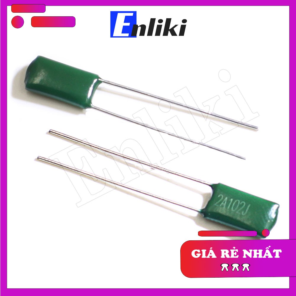 Tụ mica 2A102J 1nF 100V(gói 10 con)