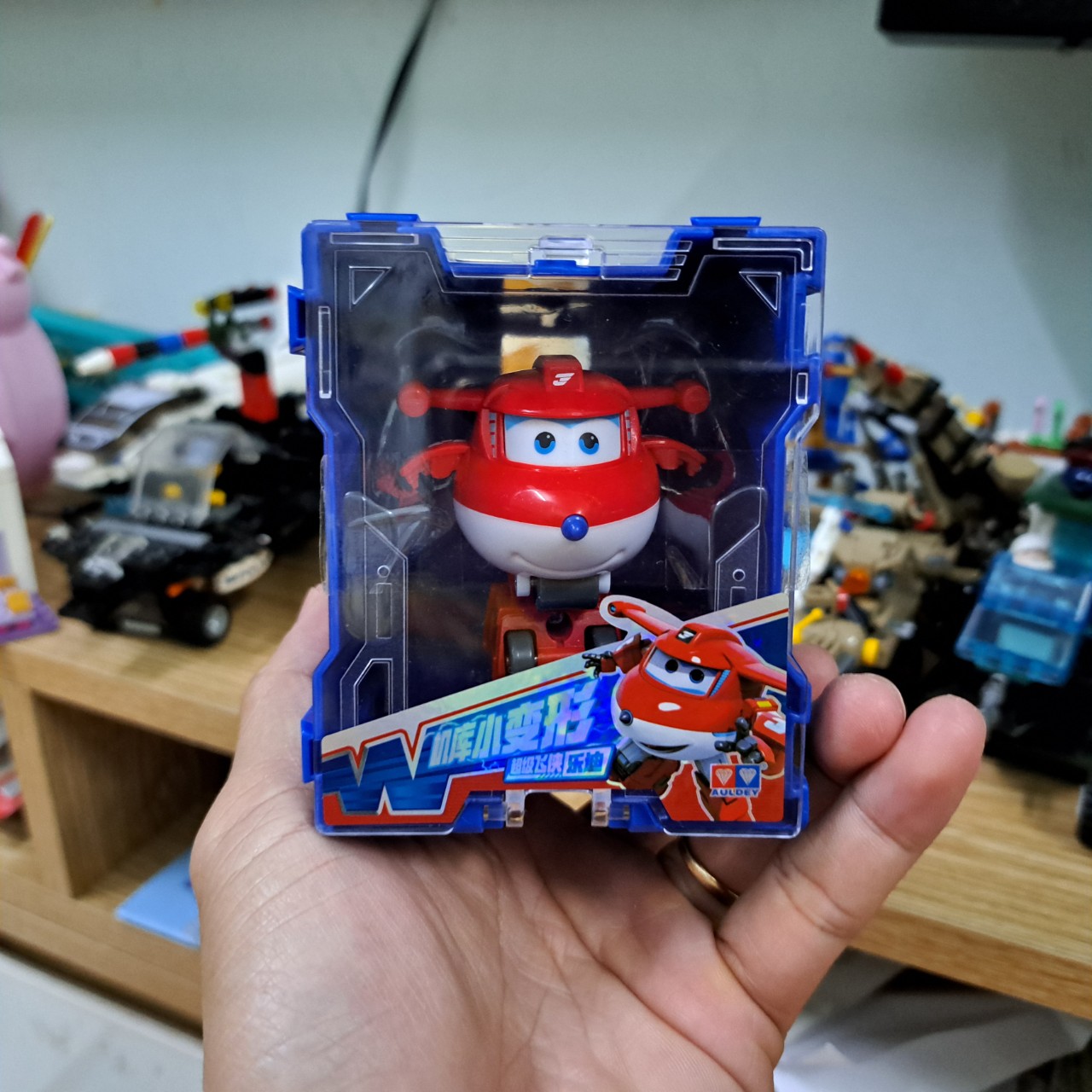 Đồ chơi trẻ em Super Wings Jett tia chớp mô hình máy bay mini đội bay siêu đẳng
