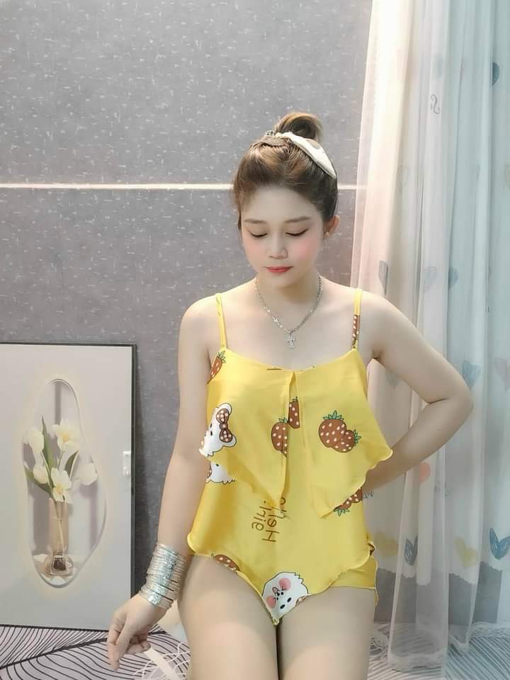 Set đồ nữ 2 dây phối tầng lụa satin Freesize 40-58kg