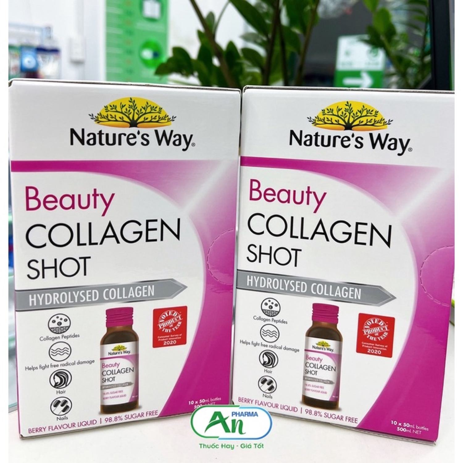 Collagen Tươi Shot Natures Way - Hộp 10 chai