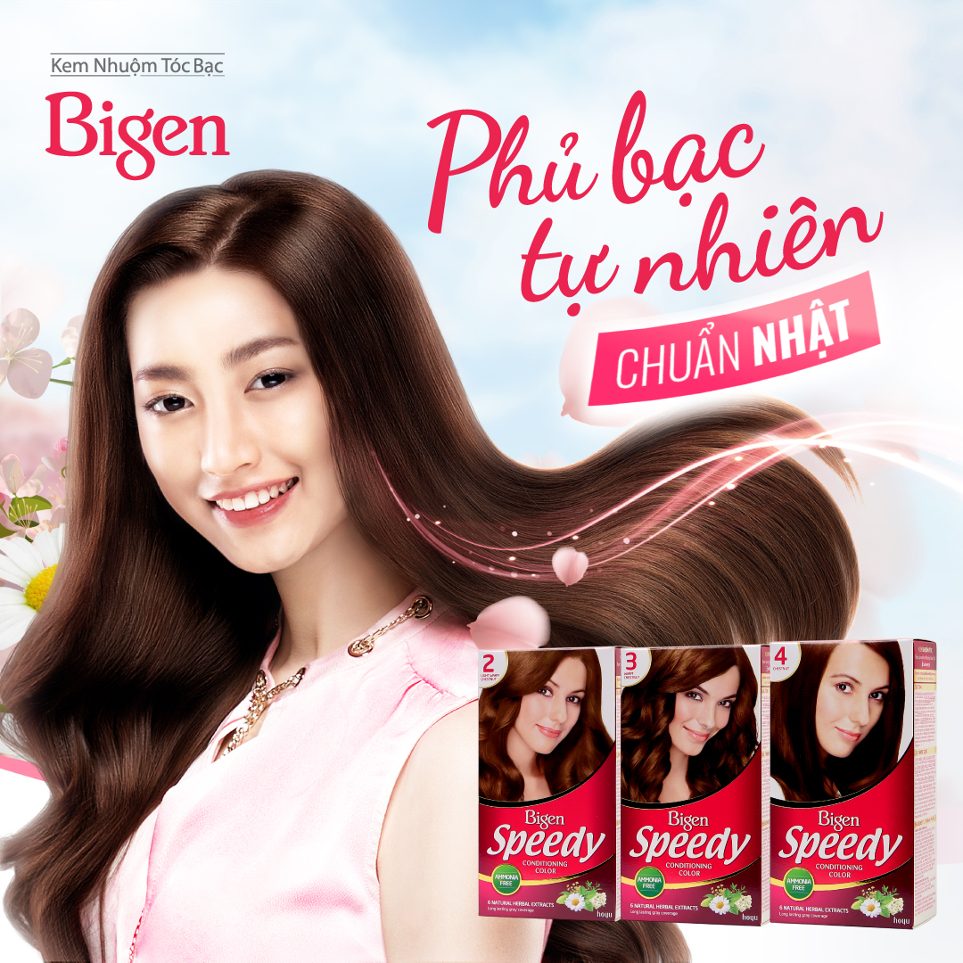 Thuốc nhuộm tóc Bigen Speedy số 3 (Màu nâu hạt dẻ ánh đỏ)