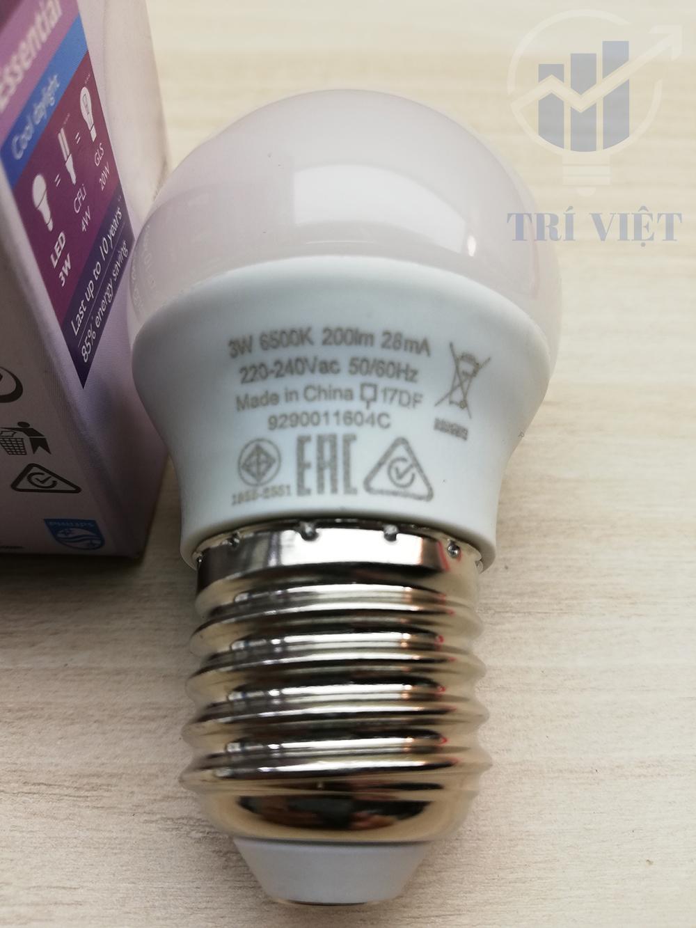 Combo 5 Bóng đèn led Philips 3W Ledbuld - Bảo hành 1 năm
