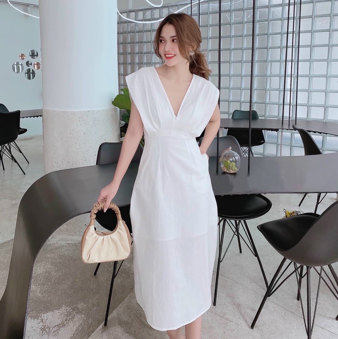 Đầm váy cánh dơi v2 2 màu