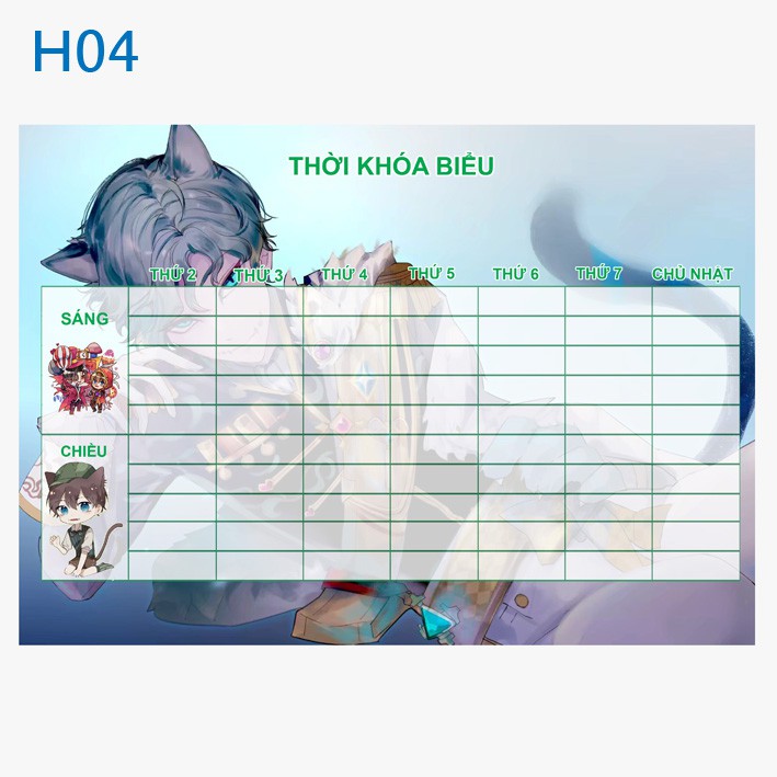 Thời khóa biểu ANIME Identity V