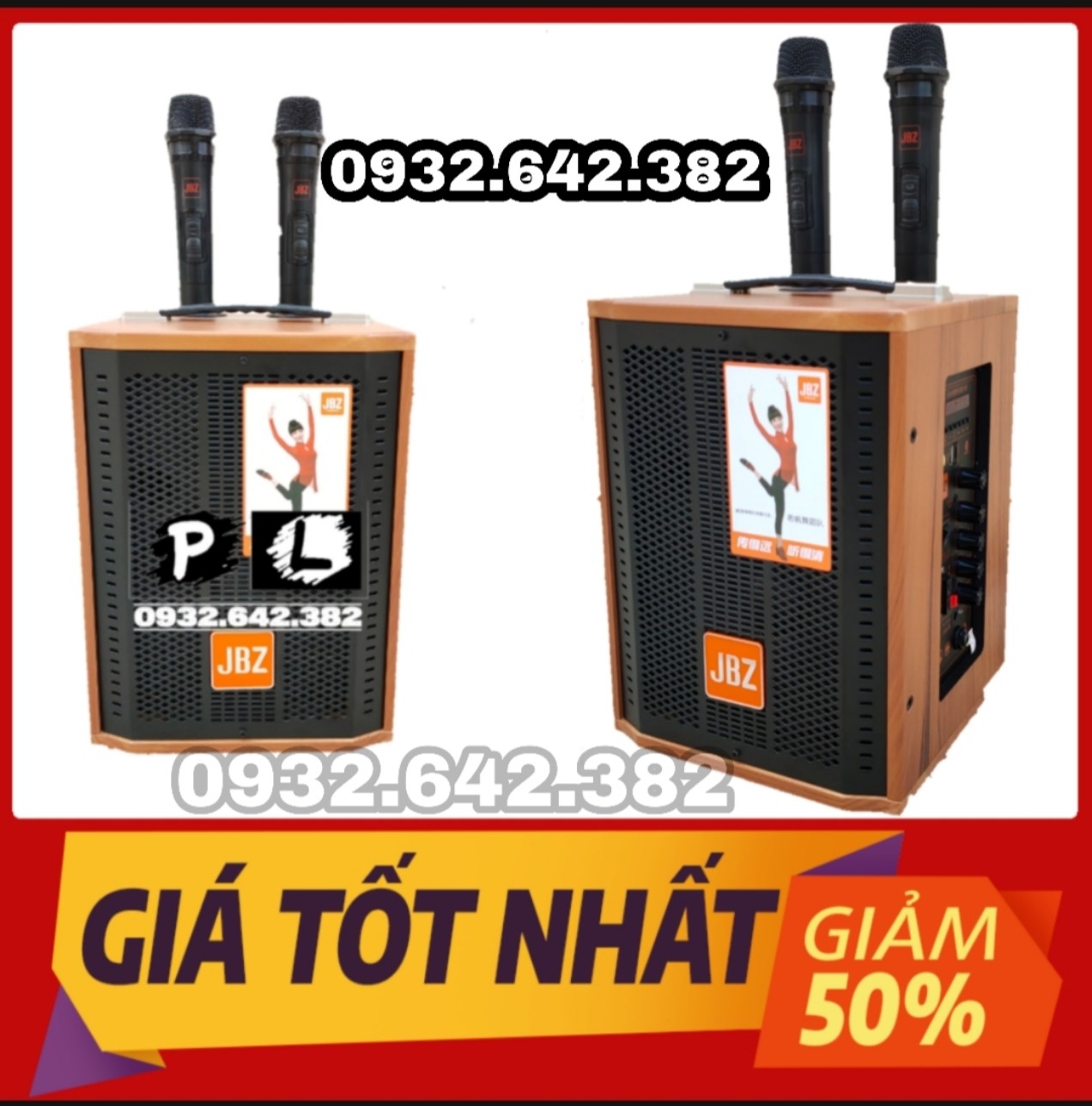 [HCM]Loa Kéo Di Động Loa Kéo JBZ J6 Loa Karaoke Mini Âm Thanh Cực Hay Nhỏ Gọn Tặng Kèm 2 Micro Công Suất Lớn.