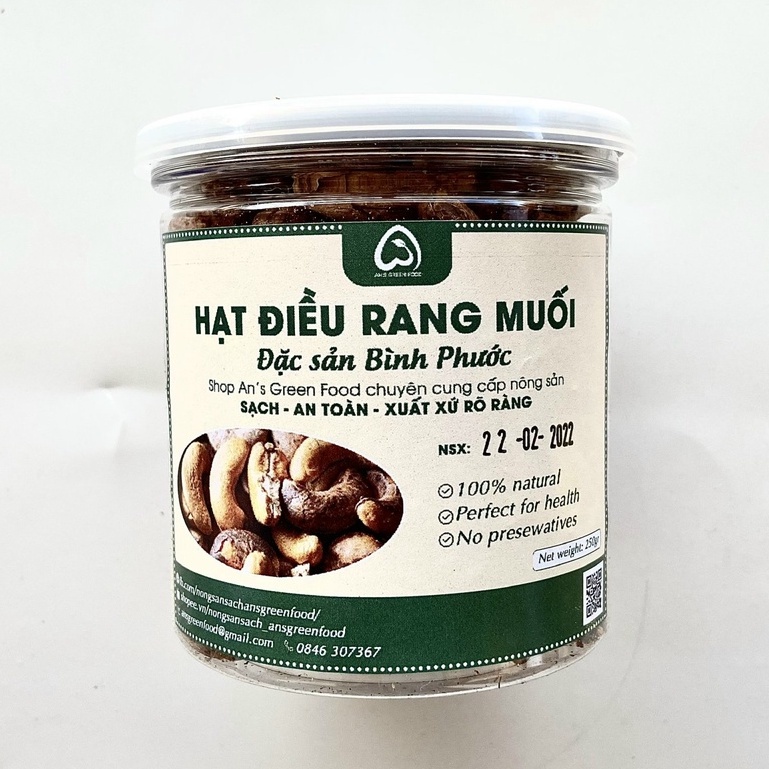Hạt Điều Rang Muối Nguyên Lụa 250gr