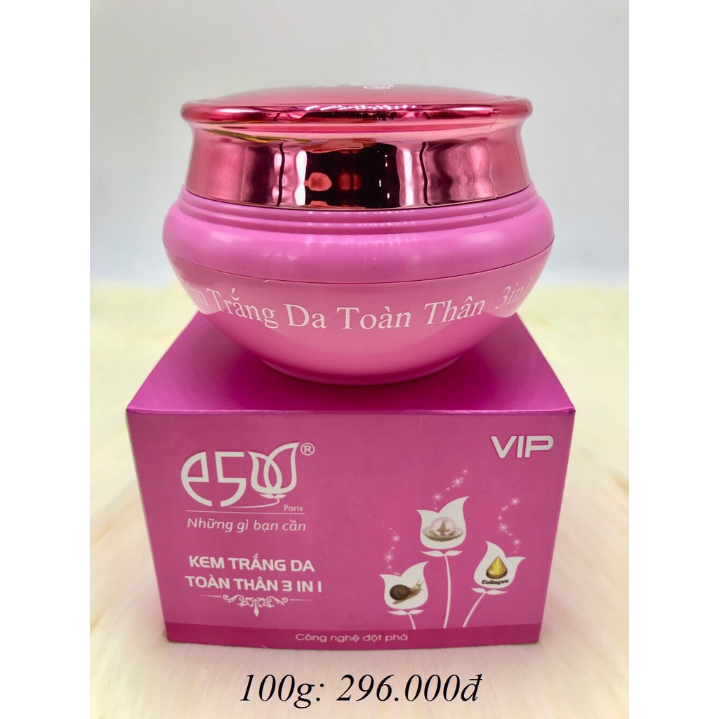 Kem trắng da toàn thân 3in1 E5 hộp 100g