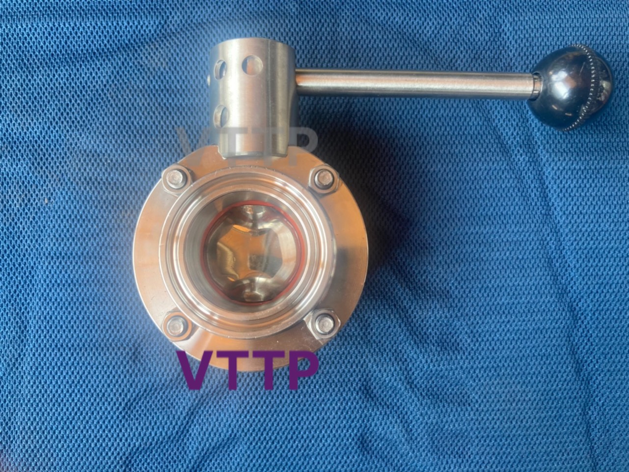 van bướm inox, van bướm vi sinh, van kẹp clamp