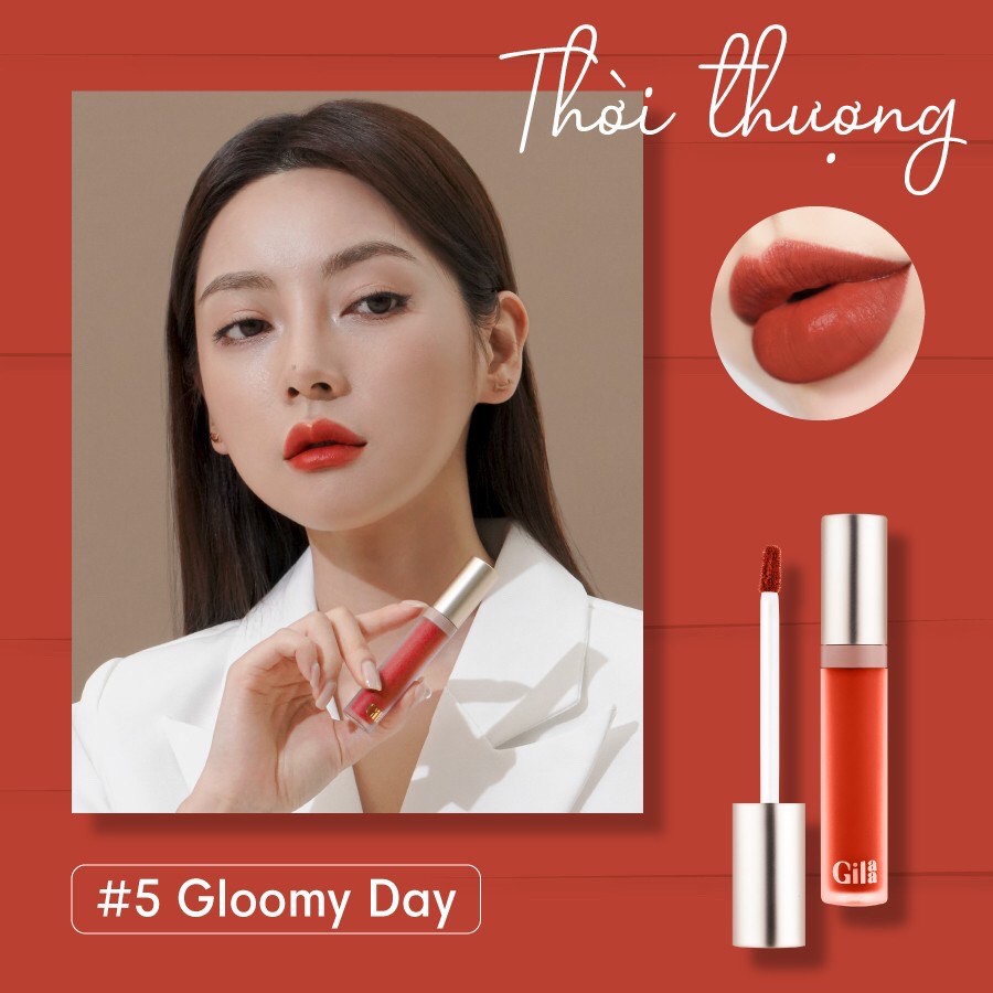 [Màu 1-13] Son kem lì Glamrr Q / Gilaa long wear lip cream 5g