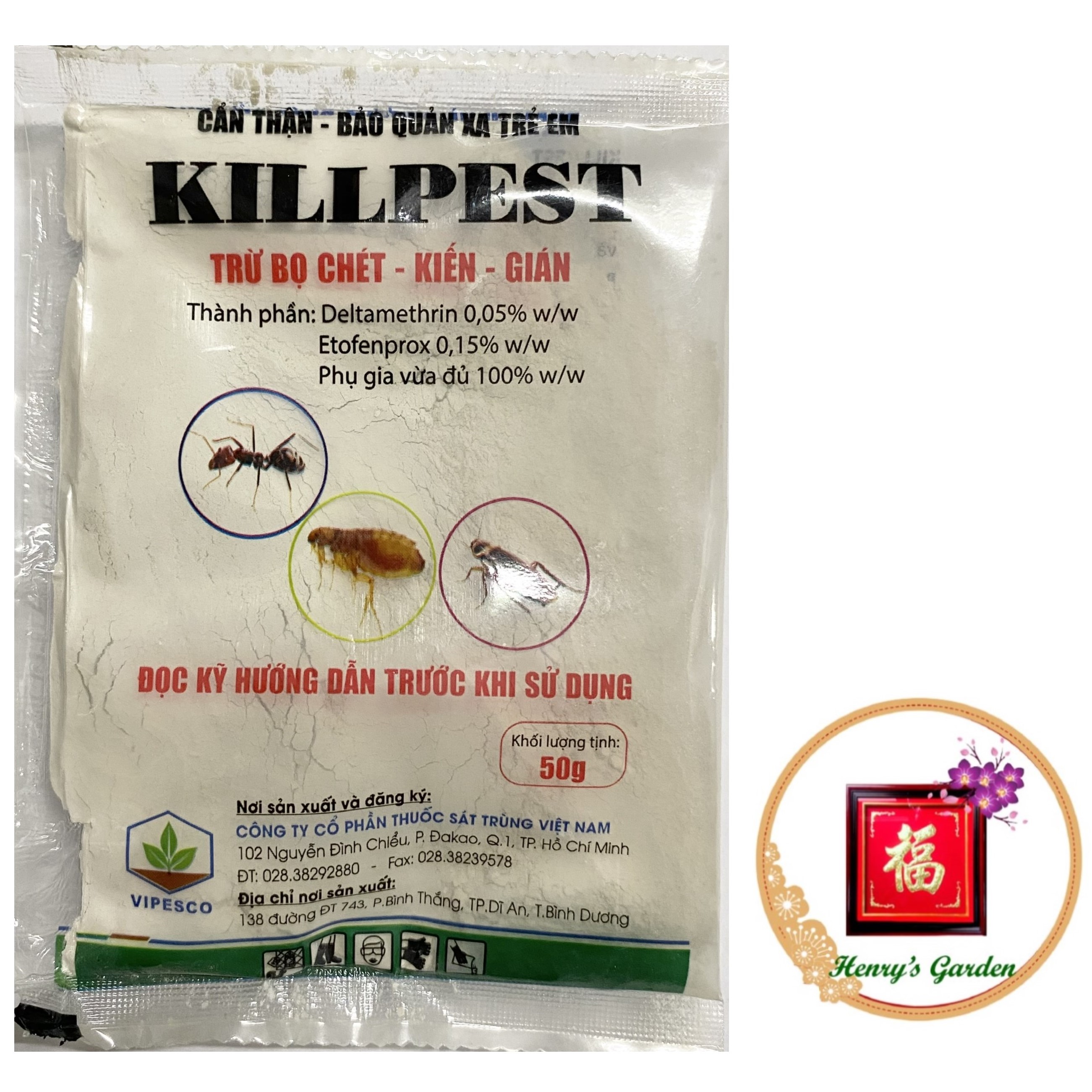 Killpest - trừ bọ chét, kiến, gián - #079b# 50g