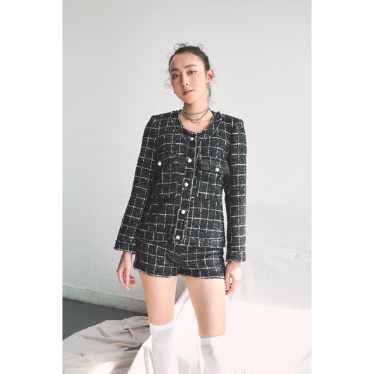[NineToFive | Siêu sale cuối năm] - Áo khoác và quần sooc dạ tweed Jen